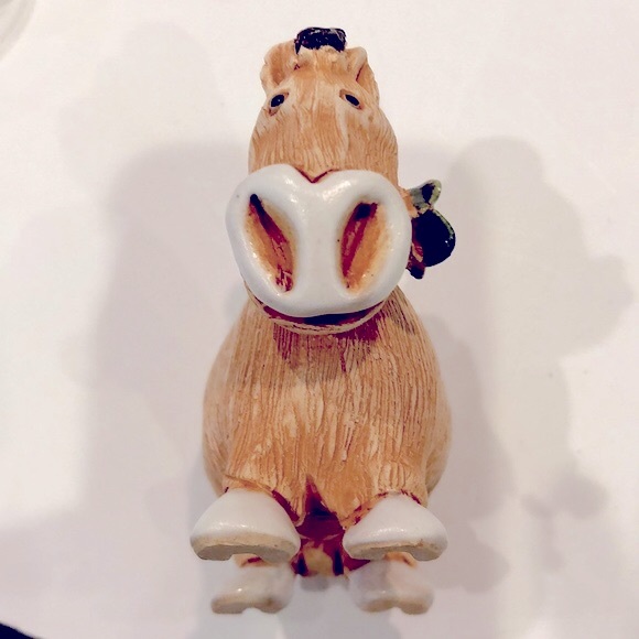 Unique Artesania Rinconada  Miniature Horse with Green Flower #03 Figurine - Picture 5 of 7